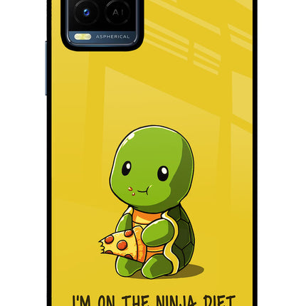 I'm on Ninja Diet Vivo Y21/Y21s/Y33s Glass Case Back Cover by Casekaro