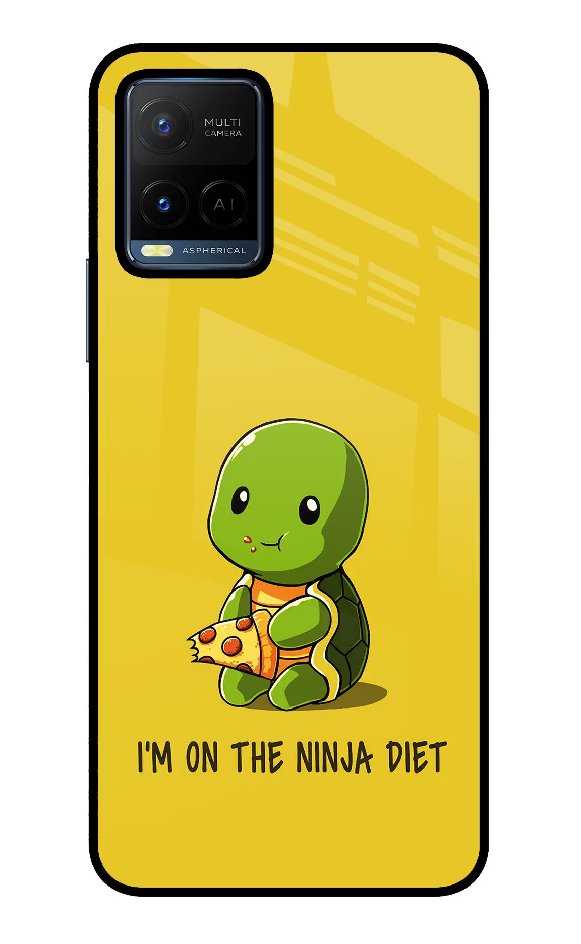 I'm on Ninja Diet Vivo Y21/Y21s/Y33s Glass Case Back Cover by Casekaro