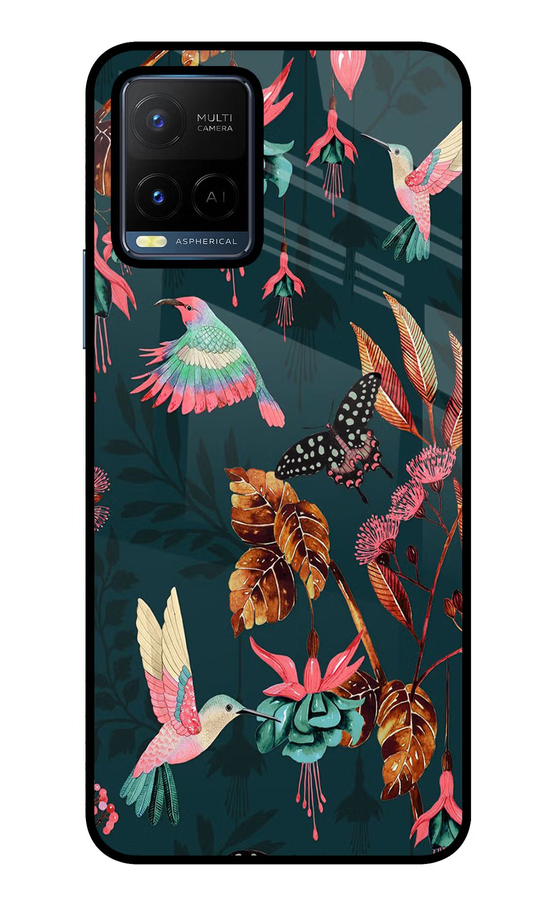 Birds Vivo Y21/Y21s/Y33s Glass Case Back Cover by Casekaro