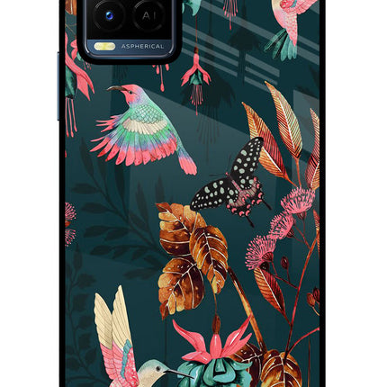 Birds Vivo Y21/Y21s/Y33s Glass Case Back Cover by Casekaro