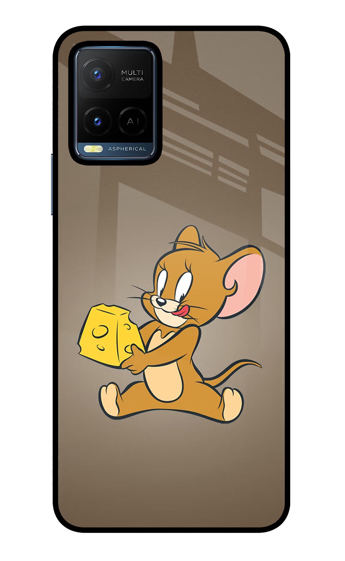 Jerry Vivo Y21/Y21s/Y33s Glass Case Back Cover by Casekaro