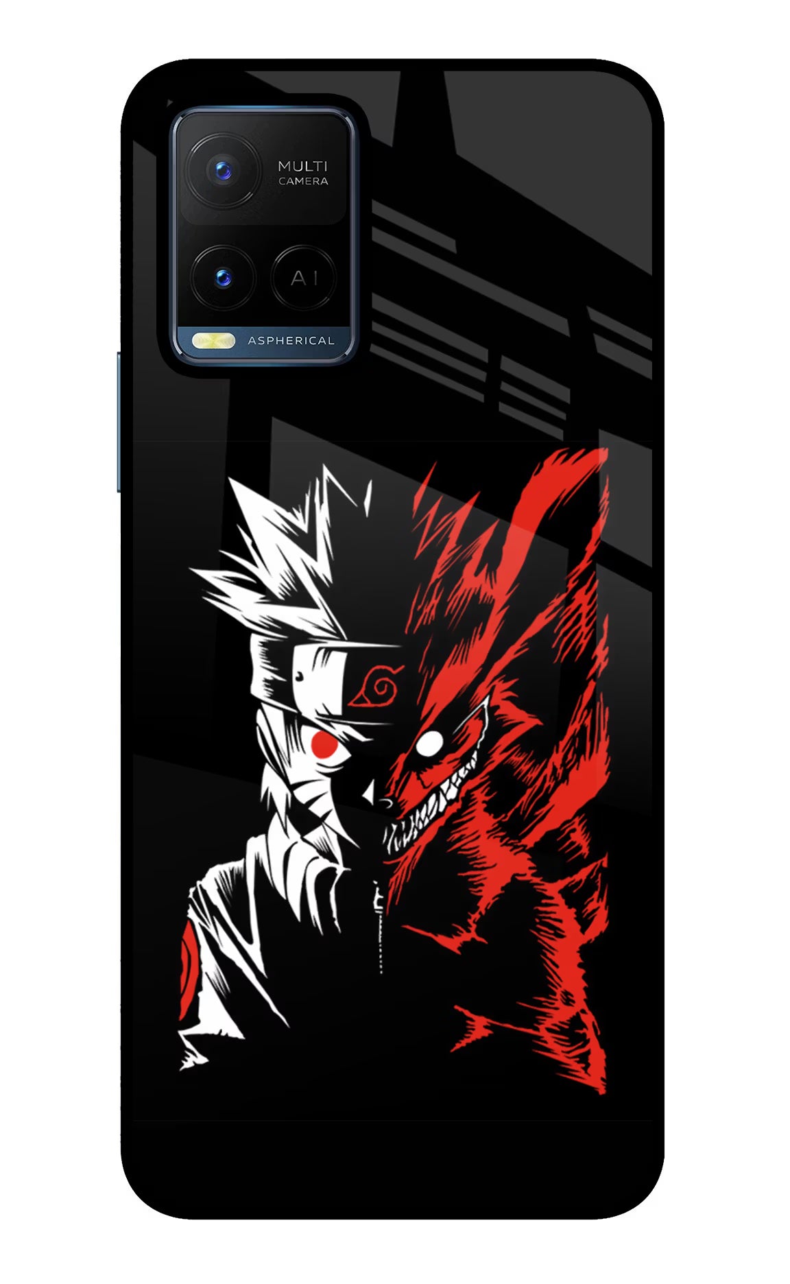 Naruto Two Face Vivo Y21/Y21s/Y33s Glass Case Back Cover by Casekaro