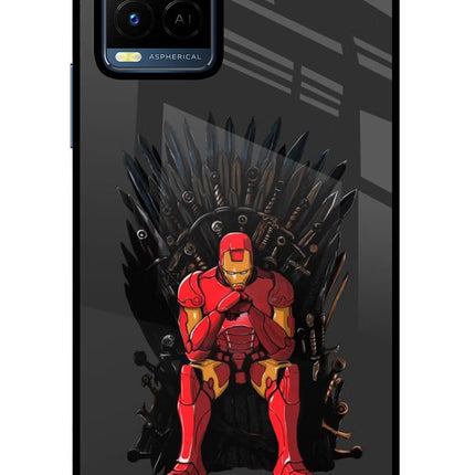 Ironman Throne Vivo Y21/Y21s/Y33s Glass Case Back Cover by Casekaro