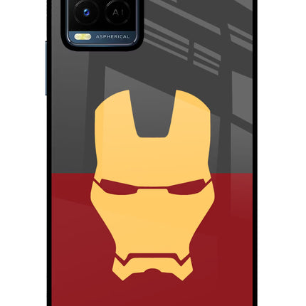 Ironman Vivo Y21/Y21s/Y33s Glass Case Back Cover by Casekaro