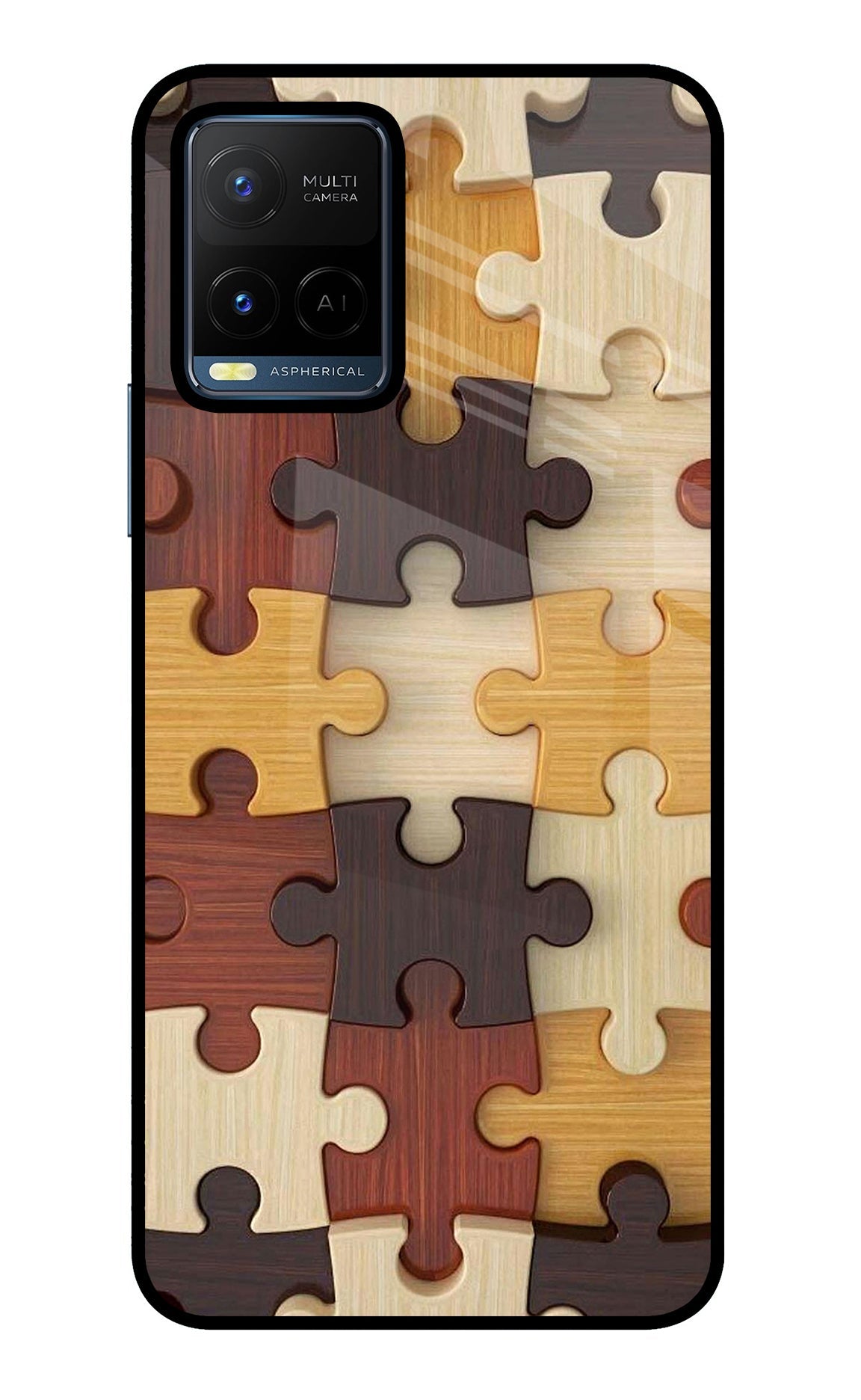 Wooden Puzzle Vivo Y21/Y21s/Y33s Back Cover