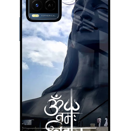 Om Namah Shivay Vivo Y21/Y21s/Y33s Glass Case Back Cover by Casekaro