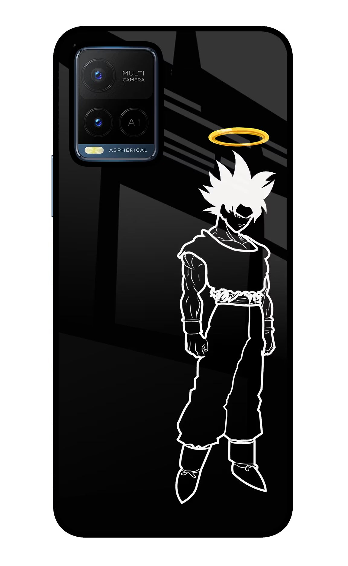 DBS Character Vivo Y21/Y21s/Y33s Glass Case Back Cover by Casekaro