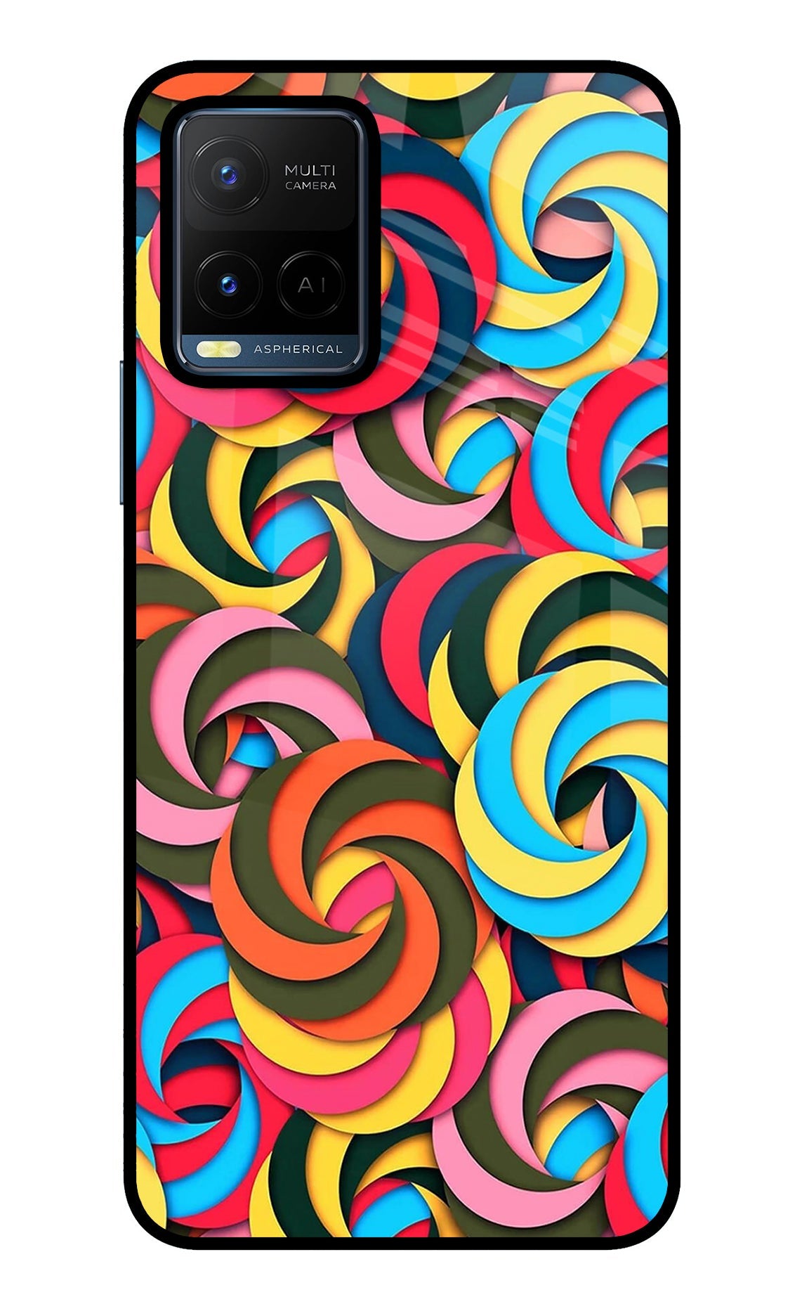 Spiral Pattern Vivo Y21/Y21s/Y33s Back Cover