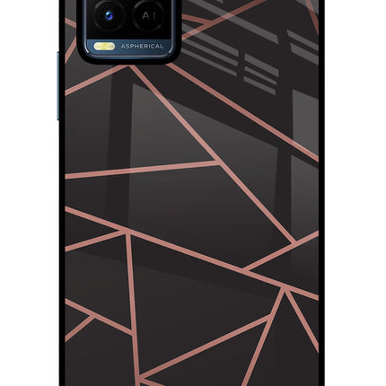 Geometric Pattern Vivo Y21/Y21s/Y33s Glass Case Back Cover by Casekaro