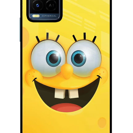 Sponge 1 Vivo Y21/Y21s/Y33s Glass Case Back Cover by Casekaro