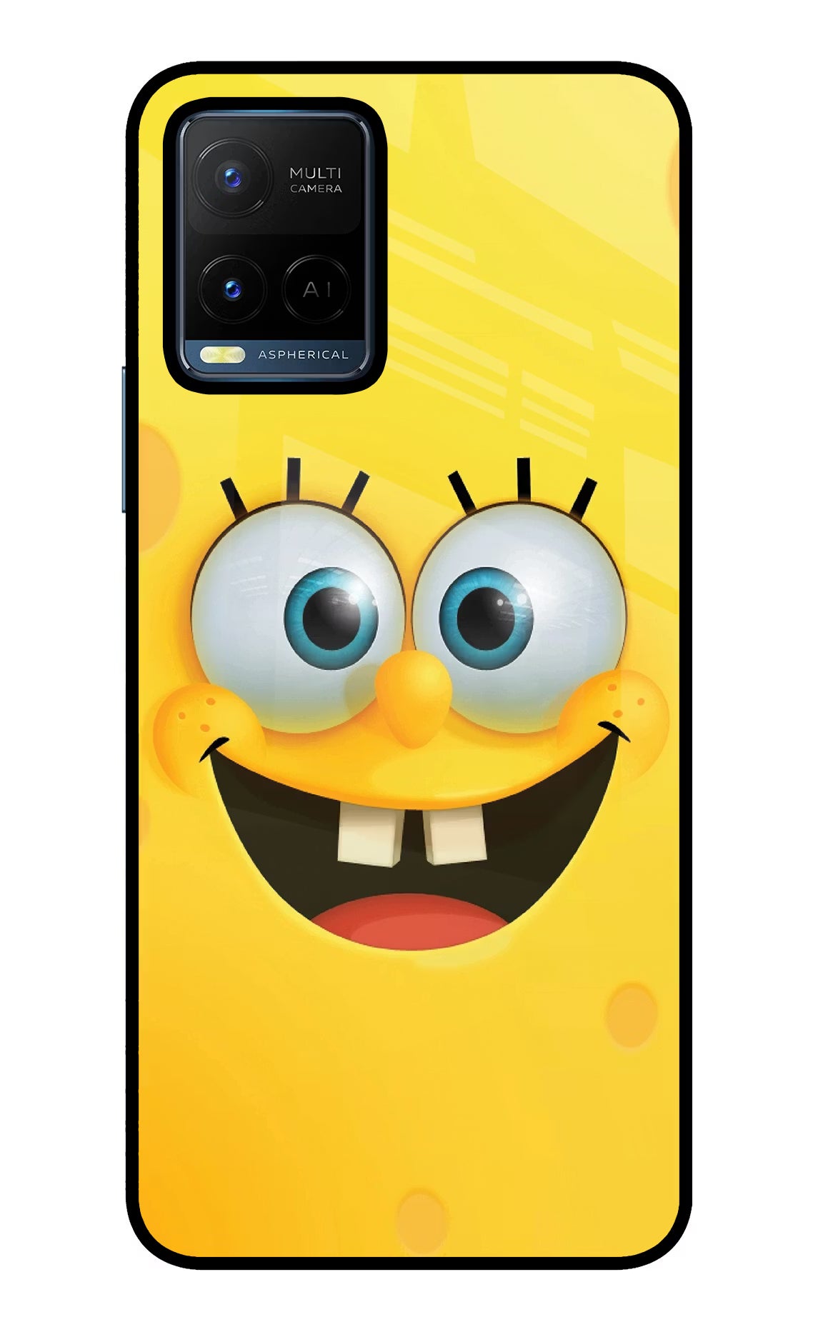 Sponge 1 Vivo Y21/Y21s/Y33s Glass Case Back Cover by Casekaro