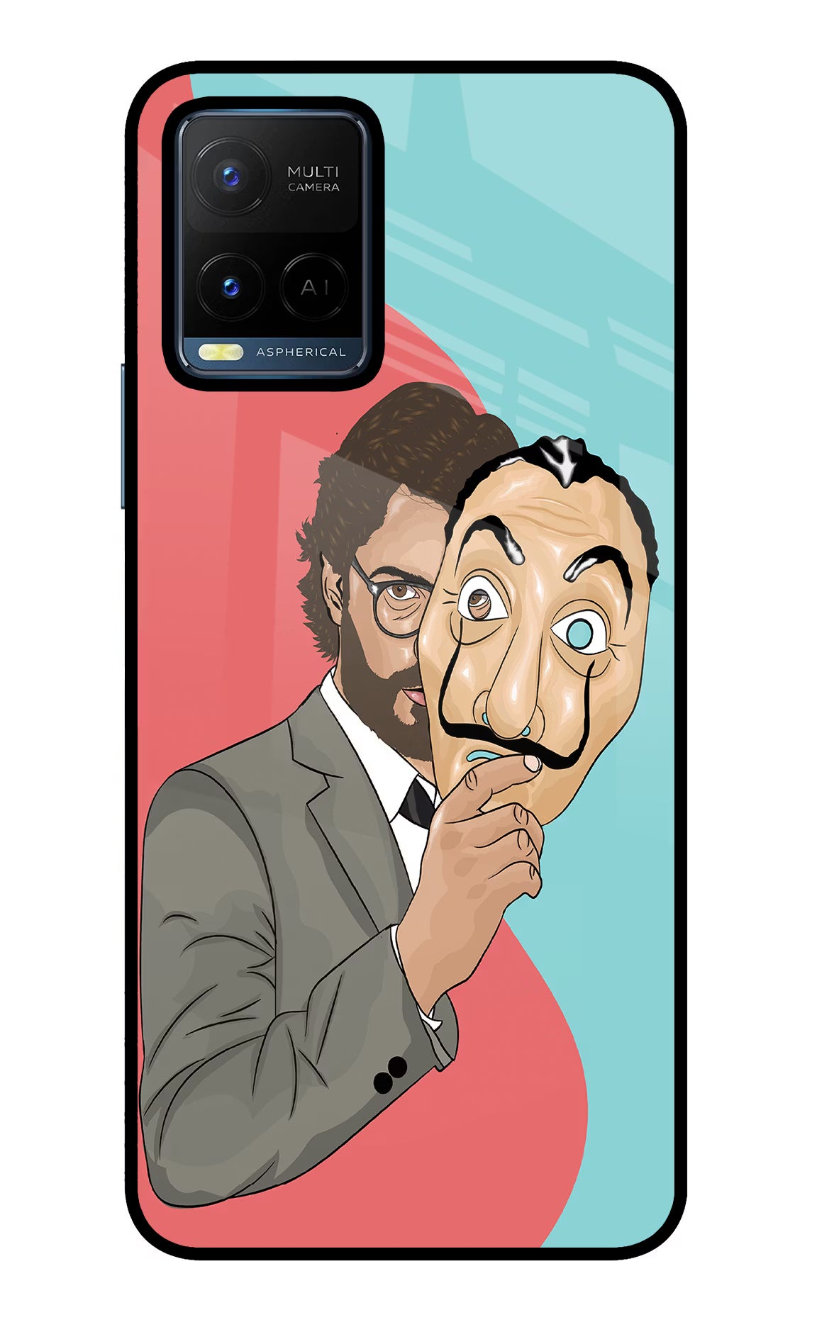 Professor Vivo Y21/Y21s/Y33s Glass Case Back Cover by Casekaro