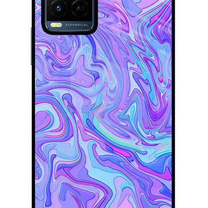 Glitter Vivo Y21/Y21s/Y33s Glass Case Back Cover by Casekaro