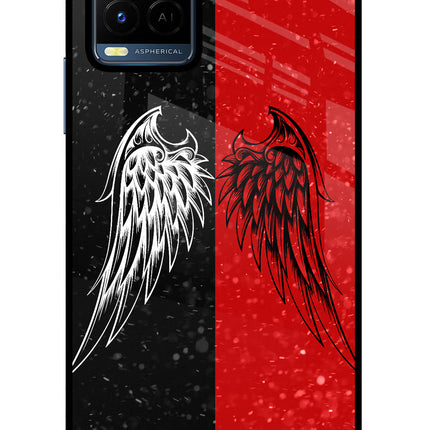 Wings Vivo Y21/Y21s/Y33s Glass Case Back Cover by Casekaro