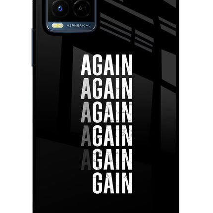 Again Again Gain Vivo Y21/Y21s/Y33s Glass Case Back Cover by Casekaro