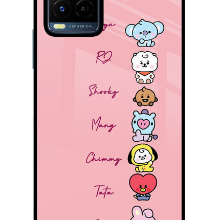 BTS names Vivo Y21/Y21s/Y33s Glass Case Back Cover by Casekaro