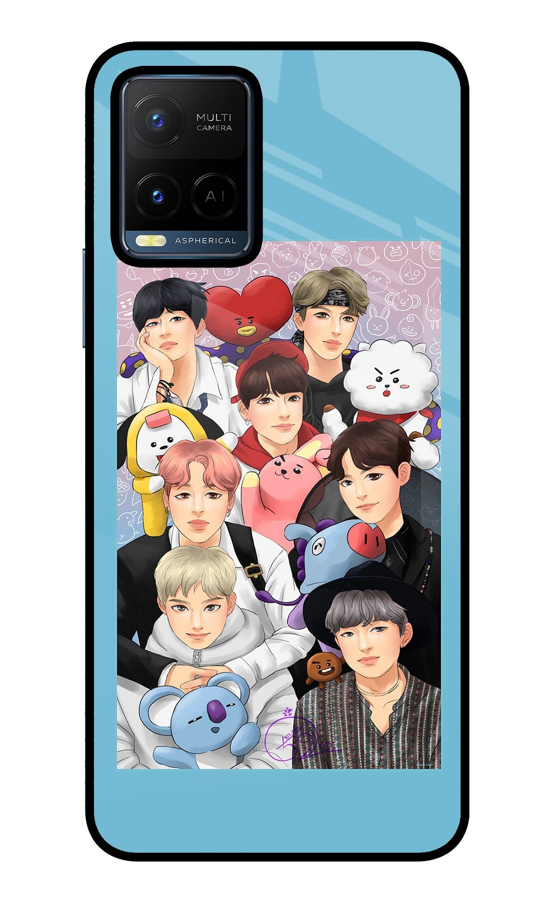 BTS with animals Vivo Y21/Y21s/Y33s Back Cover