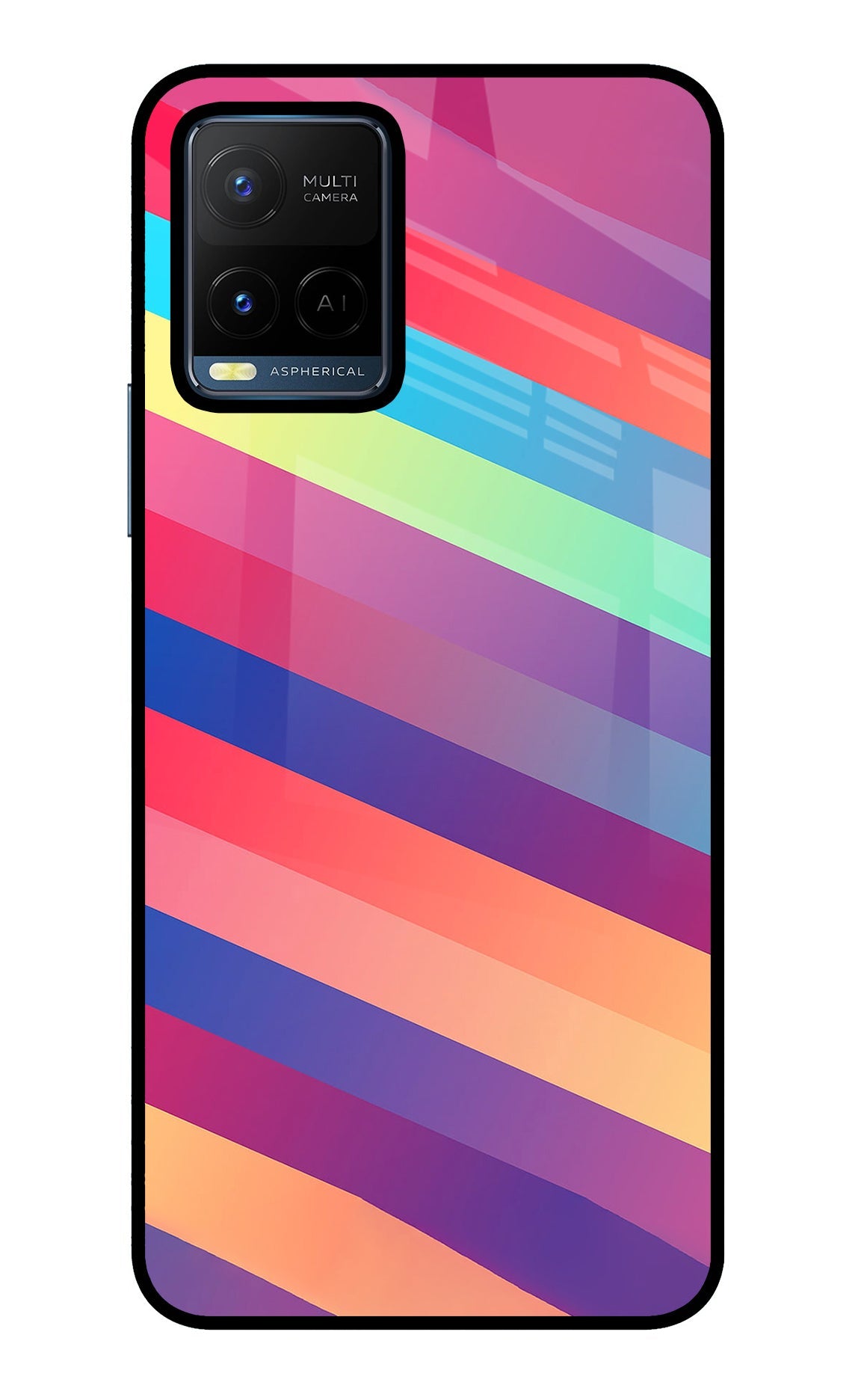 Stripes color Vivo Y21/Y21s/Y33s Back Cover