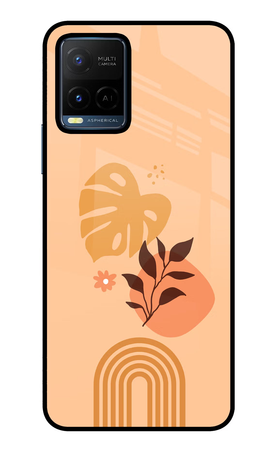 Bohemian Art Vivo Y21/Y21s/Y33s Glass Case Back Cover by Casekaro