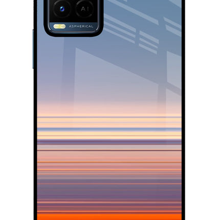 Morning Colors Vivo Y21/Y21s/Y33s Glass Case Back Cover by Casekaro