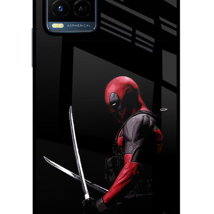 Deadpool Vivo Y21/Y21s/Y33s Glass Case Back Cover by Casekaro