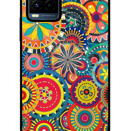 Gol Gol Art Vivo Y21/Y21s/Y33s Glass Case Back Cover by Casekaro