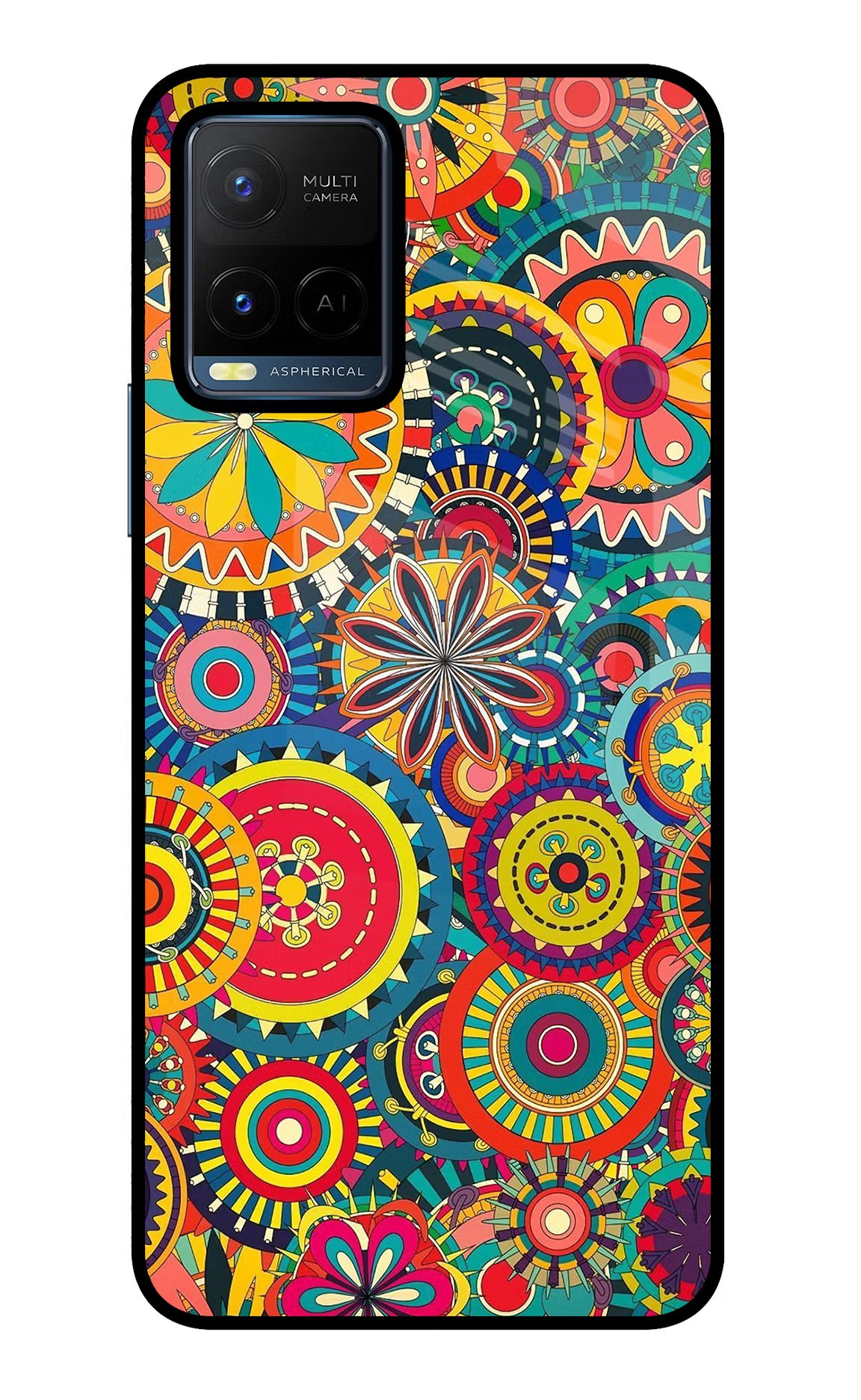 Gol Gol Art Vivo Y21/Y21s/Y33s Glass Case Back Cover by Casekaro