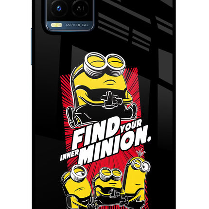 Find your inner Minion Vivo Y21/Y21s/Y33s Glass Case Back Cover by Casekaro