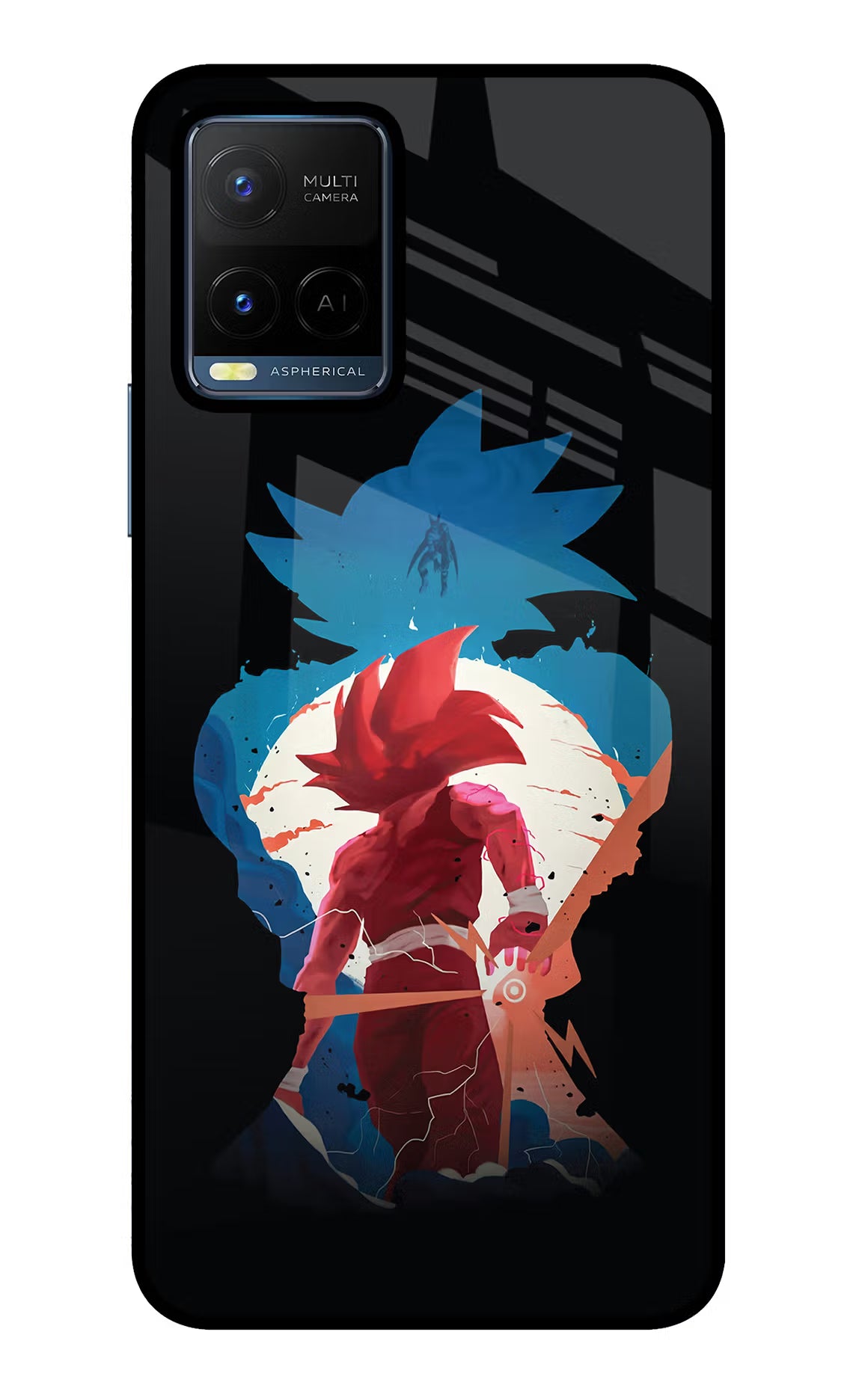 Goku Vivo Y21/Y21s/Y33s Glass Case Back Cover by Casekaro