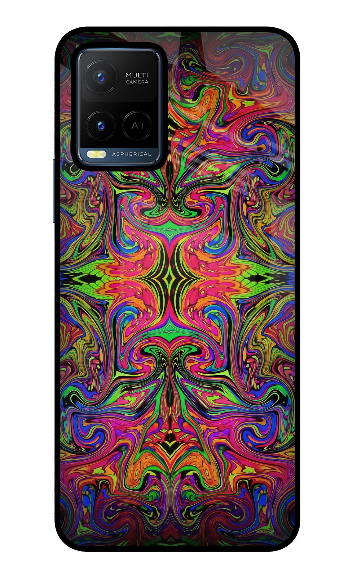 Psychedelic Art Vivo Y21/Y21s/Y33s Glass Case