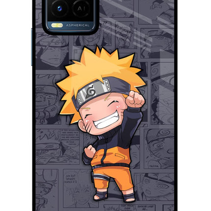 Chota Naruto Vivo Y21/Y21s/Y33s Glass Case Back Cover by Casekaro