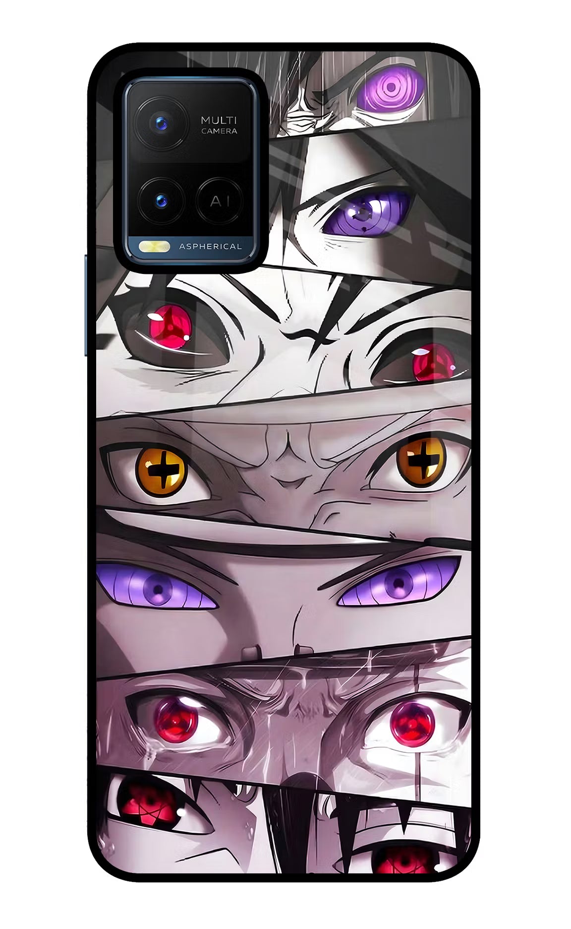 Naruto Anime Vivo Y21/Y21s/Y33s Glass Case Back Cover by Casekaro