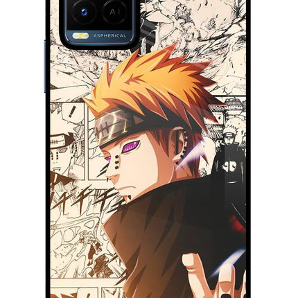 Pain Anime Vivo Y21/Y21s/Y33s Glass Case Back Cover by Casekaro