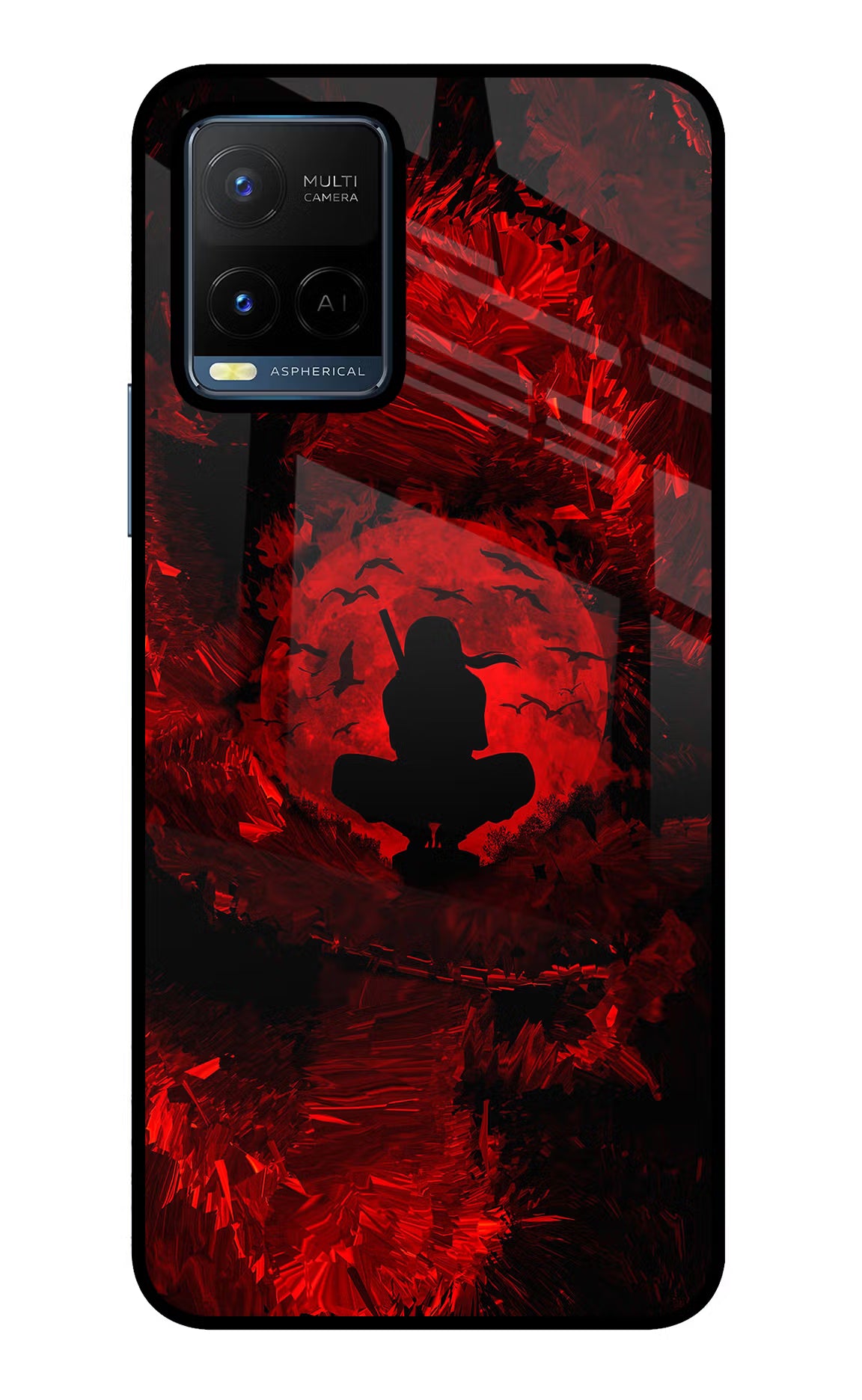 Itachi Uchiha Vivo Y21/Y21s/Y33s Glass Case Back Cover by Casekaro