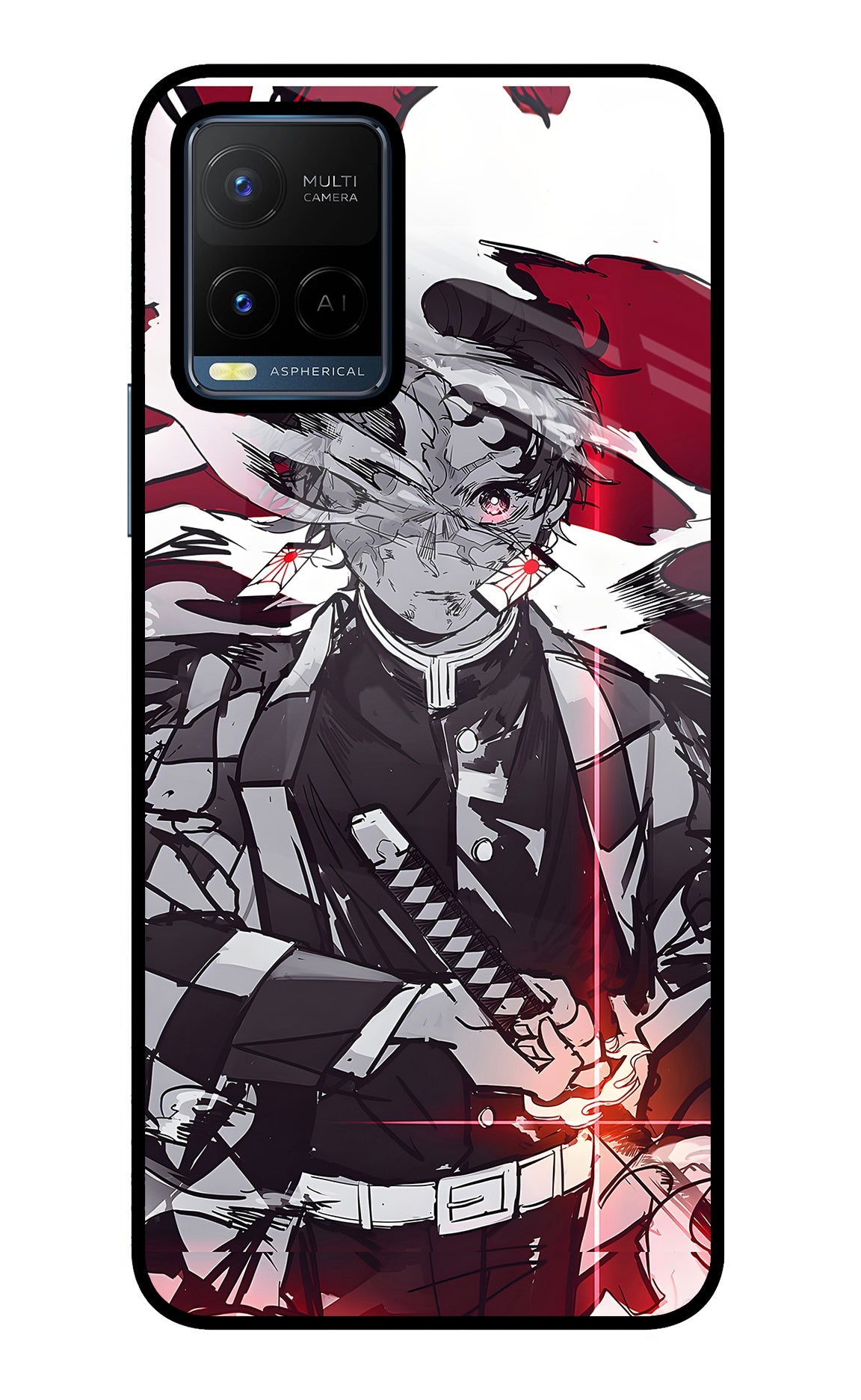 Demon Slayer Vivo Y21/Y21s/Y33s Glass Case