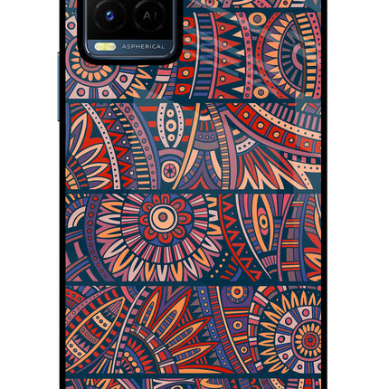 African Culture Design Vivo Y21/Y21s/Y33s Glass Case Back Cover by Casekaro