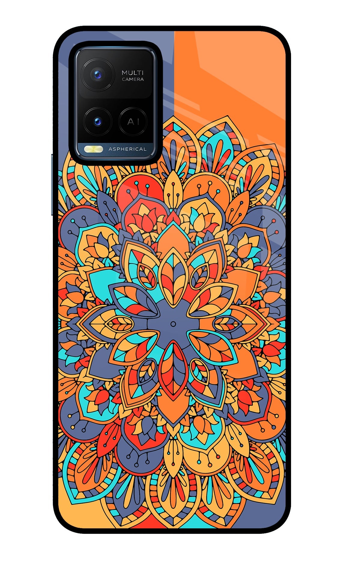 Color Mandala Vivo Y21/Y21s/Y33s Glass Case