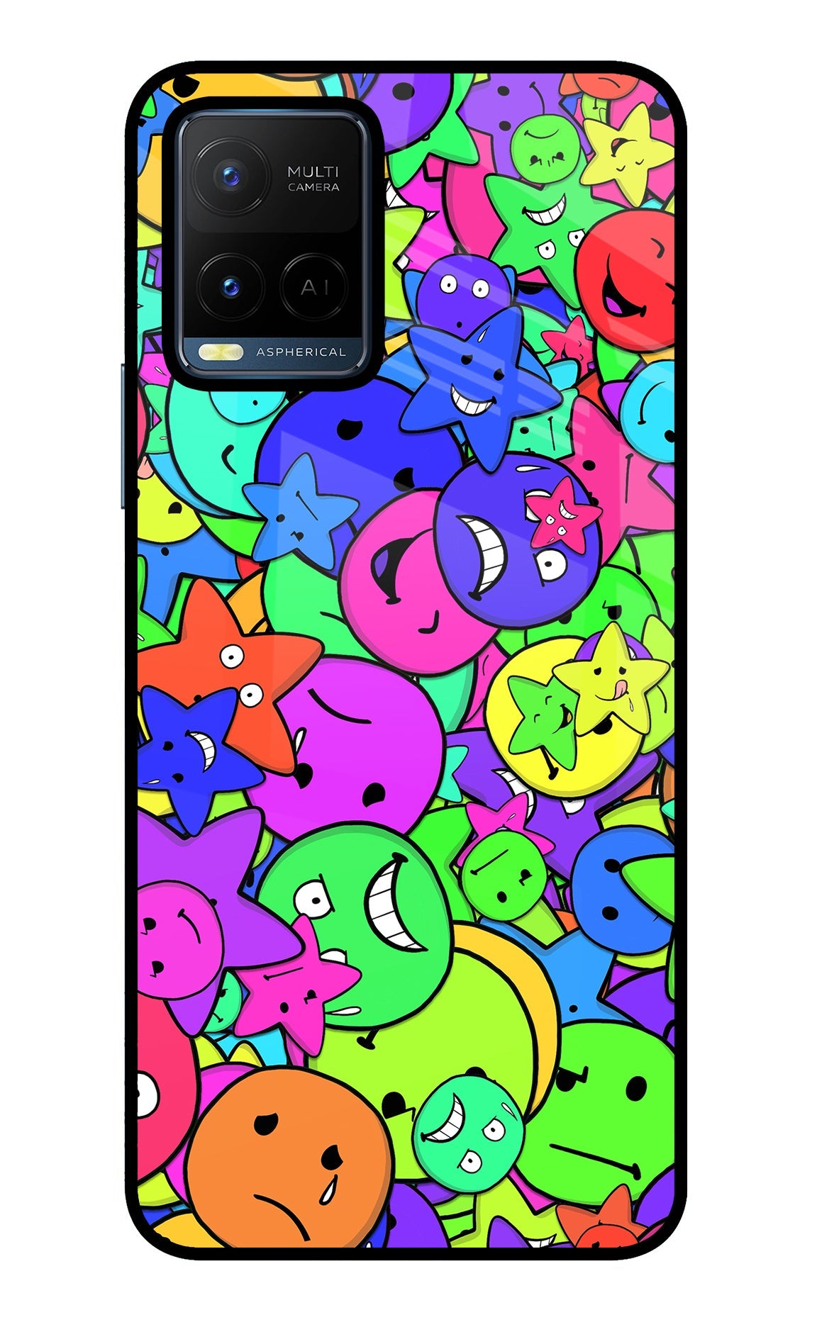 Fun Doodle Vivo Y21/Y21s/Y33s Glass Case