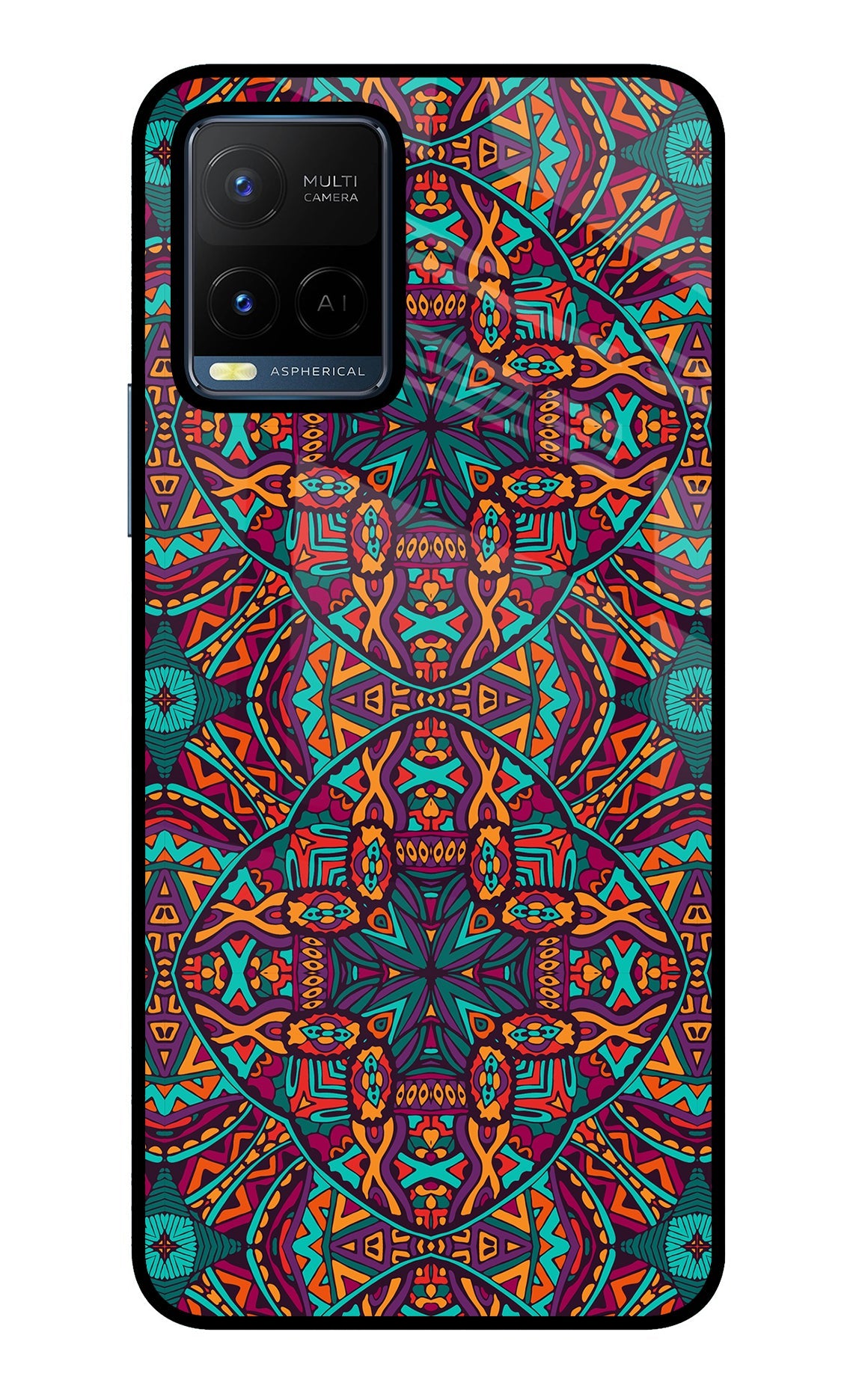 Colour Mandala Vivo Y21/Y21s/Y33s Glass Case