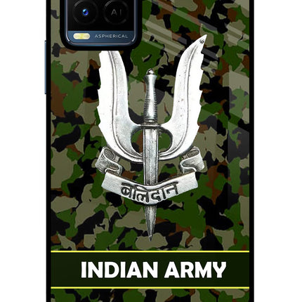 Balidan Indian Logo Vivo Y21/Y21s/Y33s Glass Case Back Cover by Casekaro