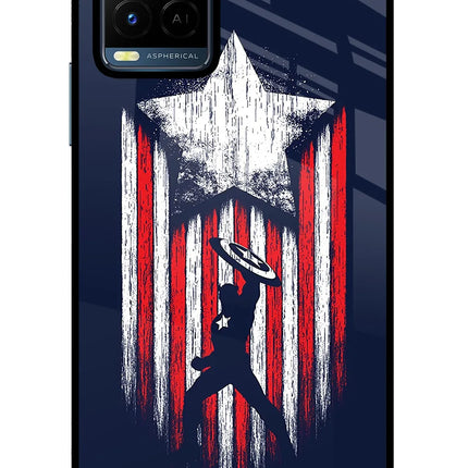 Captain America Marvel Art Vivo Y21/Y21s/Y33s Glass Case