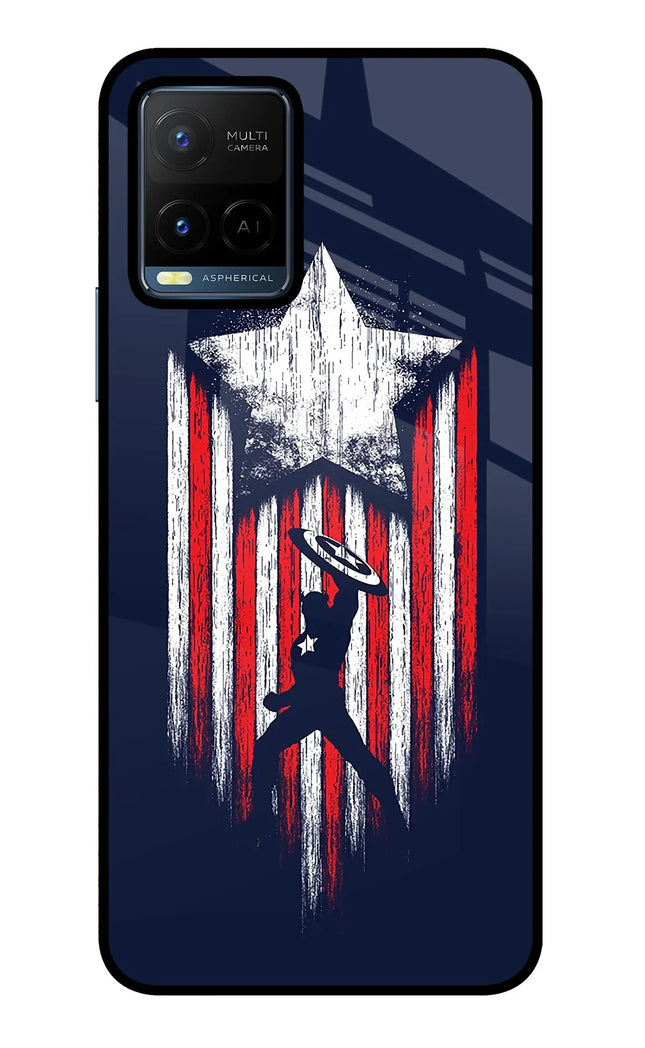 Captain America Marvel Art Vivo Y21/Y21s/Y33s Glass Case