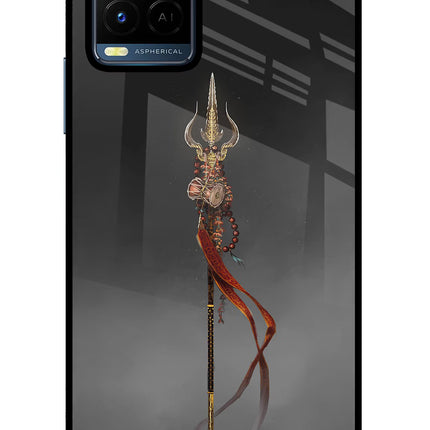 Shiv Trishul Vivo Y21/Y21s/Y33s Glass Case Back Cover by Casekaro