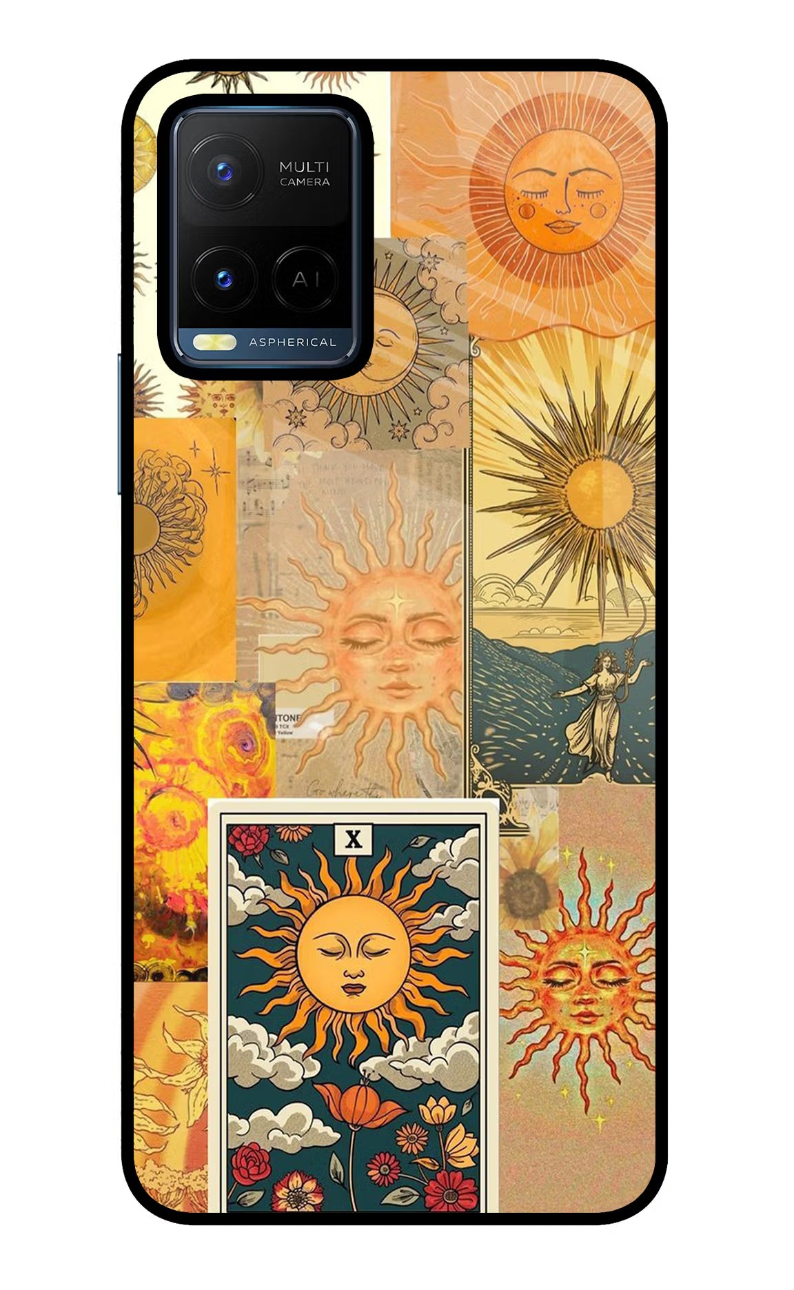 Sun Vivo Y21/Y21s/Y33s Glass Case Back Cover by Casekaro