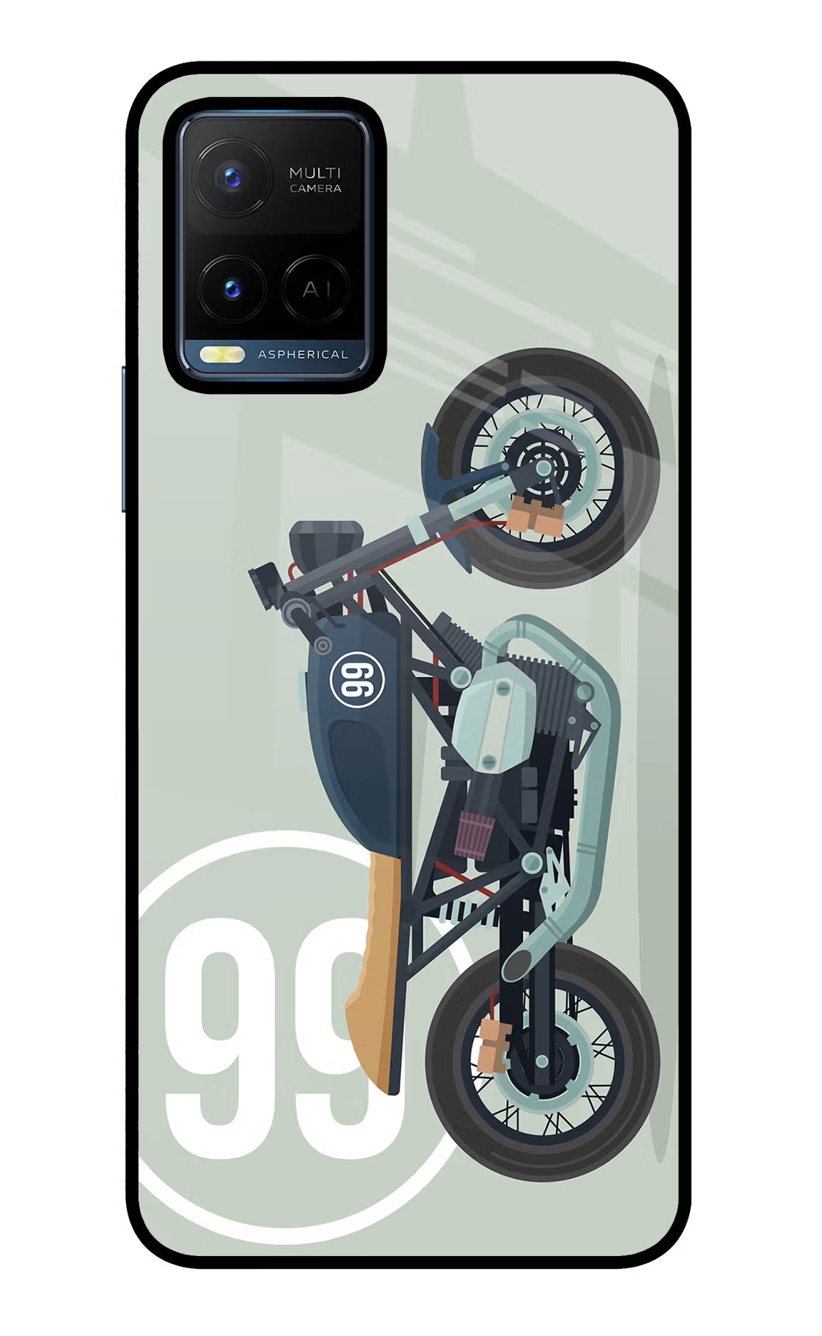 Classic Cafe Racer 99 Vivo Y21/Y21s/Y33s Glass Case