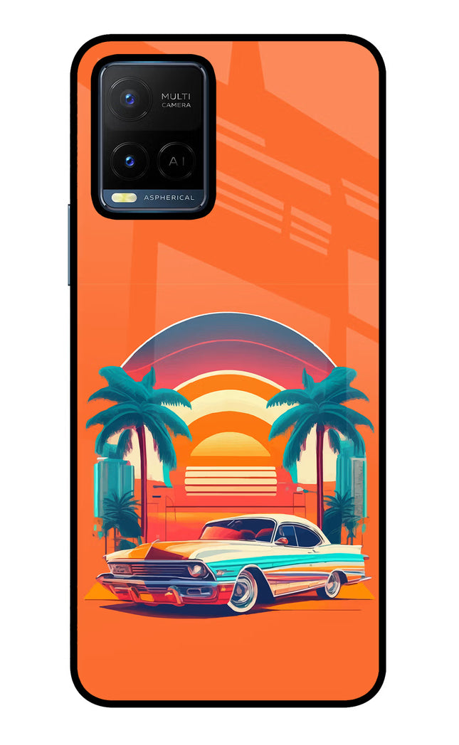 Palm Drive 80s Vivo Y21/Y21s/Y33s Glass Case