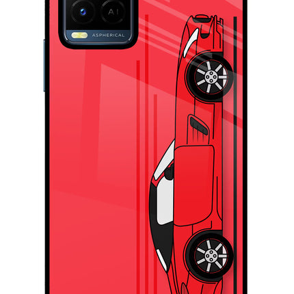Red Velocity Vivo Y21/Y21s/Y33s Glass Case