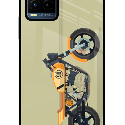 Vertical Speedster Vivo Y21/Y21s/Y33s Glass Case