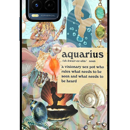 Aquarius Zodiac Vivo Y21/Y21s/Y33s Glass Case