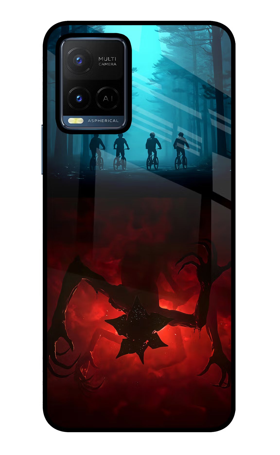 Ordinary Things Downside Up Vivo Y21/Y21s/Y33s Glass Case Back Cover by Casekaro